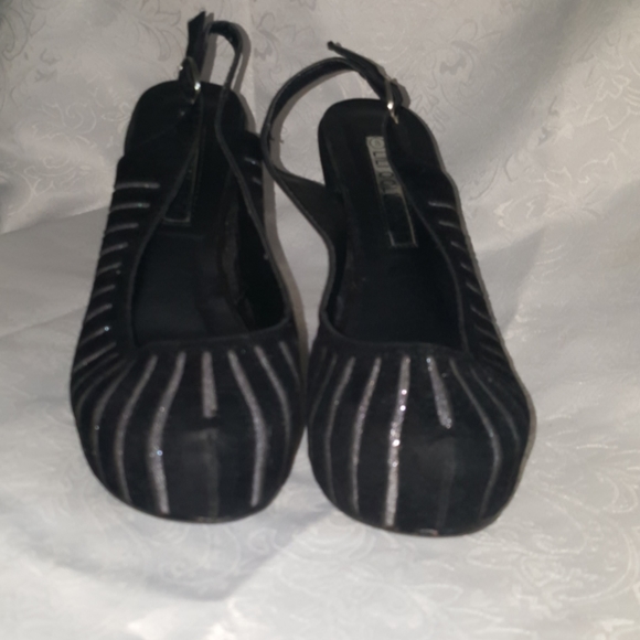 LiLi Collection, Black Suede with Silver Strips 8 - Picture 2 of 5